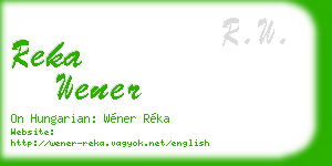 reka wener business card