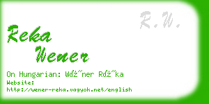 reka wener business card